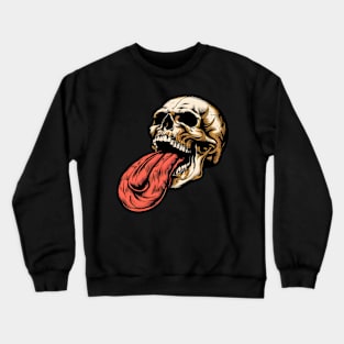 Skull With A Large Tongue Crewneck Sweatshirt